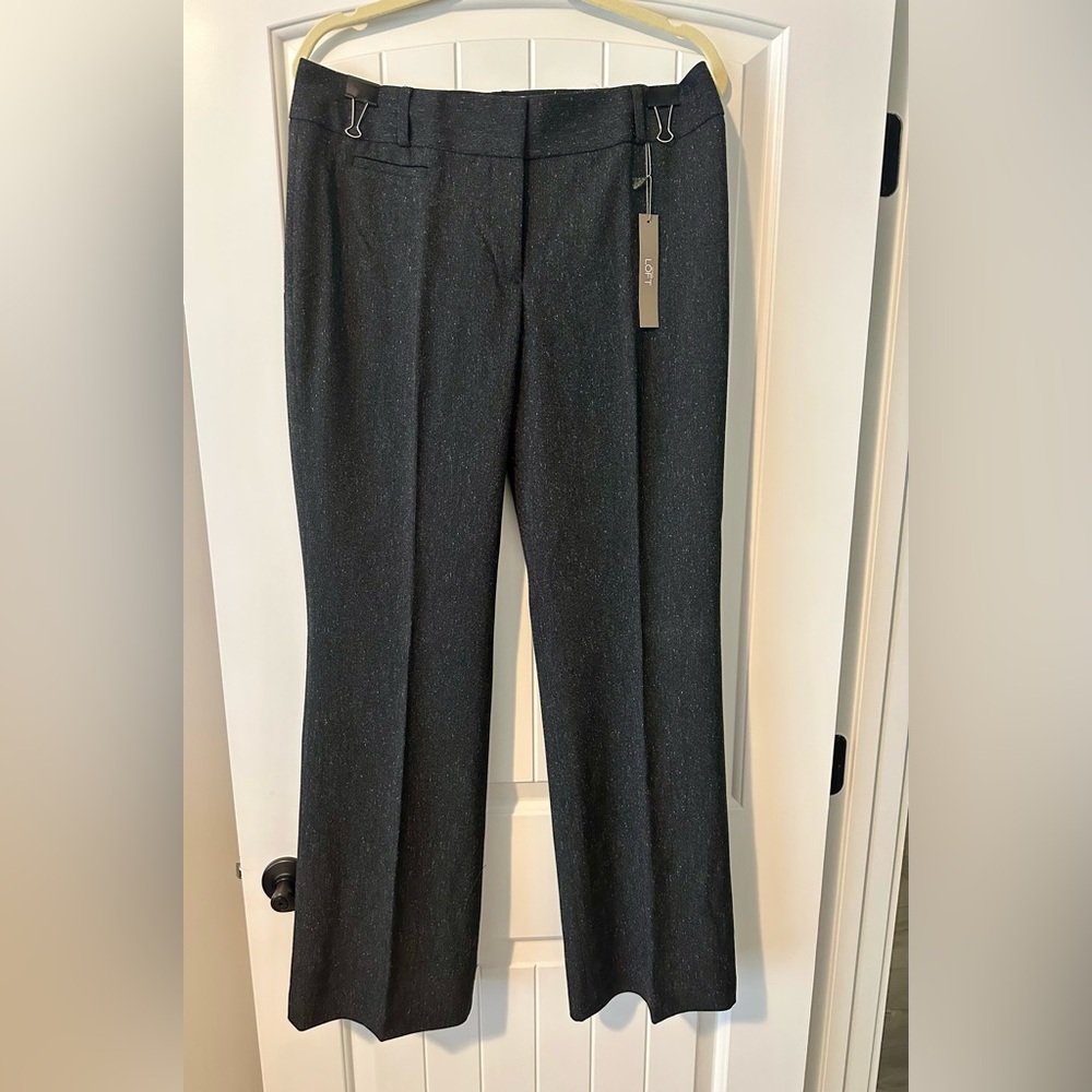 LOFT Julie Dark Gray Classic Trousers